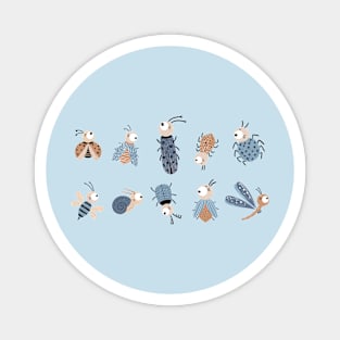 Cute bugs, flies and beetles Magnet